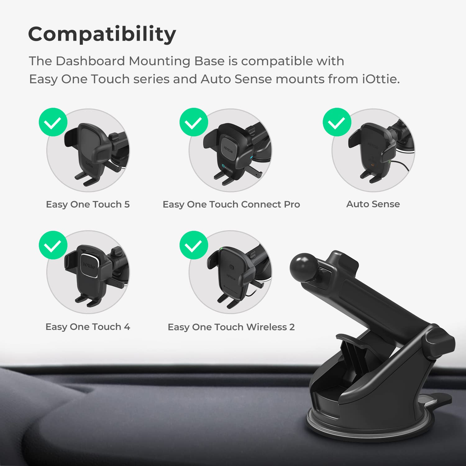 Foto 6 | Base De Montaje Iottie Universal Para Salpicadero Y Parabrisas Con Un Solo Toque - Venta Internacional.