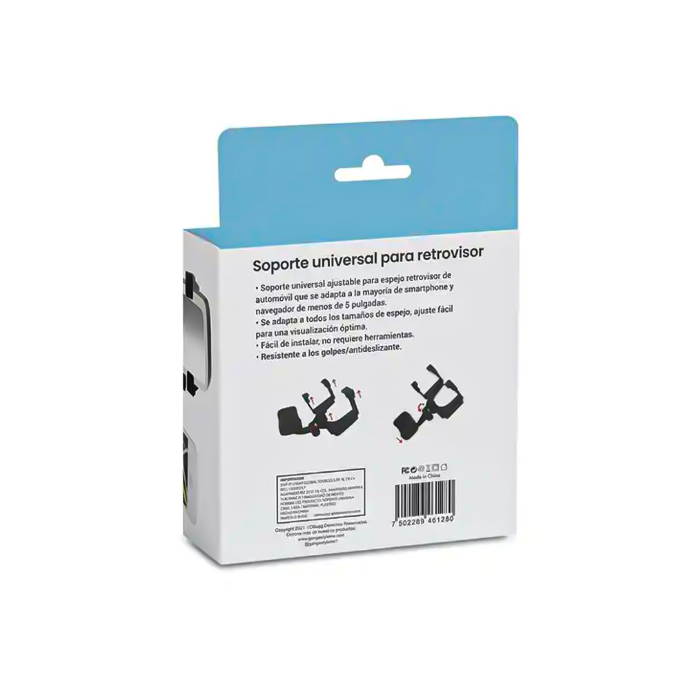 Foto 5 pulgar | Soporte Universal Para Espejo Retrovisor