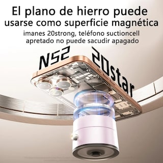 Foto 4 | Soporte Magnético Celular Con Ventosa Para Teléfono Blanco