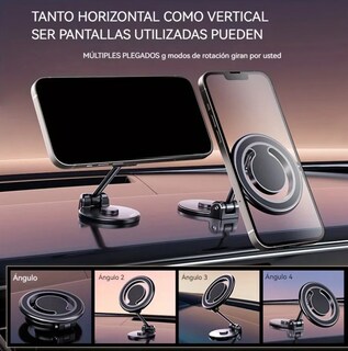 Foto 2 | Soporte De Celular Magnético Para Auto Magsafe De 360° Negro
