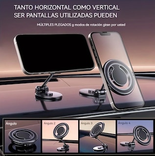 Foto 2 | Soporte De Celular Magnético Para Auto Magsafe De 360° Negro