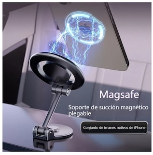 Foto 4 | Soporte De Celular Magnético Para Auto Magsafe De 360° Negro
