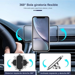 Foto 3 | Soporte Magnético Celular Para Auto base Para Celular Coche 2 Pack