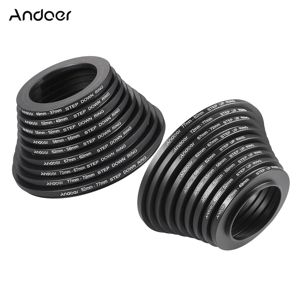 Foto 4 pulgar | Adaptador De Anillo De Filtro Andoer, 18 Piezas, Kit De Lentes De Cámara De Metal - Venta Internacional.