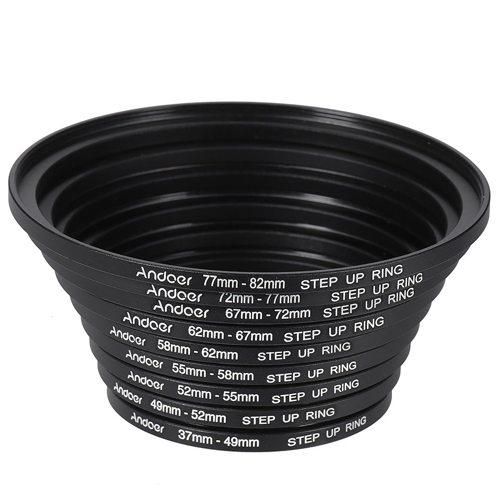Foto 6 pulgar | Adaptador De Anillo De Filtro Andoer, 18 Piezas, Kit De Lentes De Cámara De Metal - Venta Internacional.