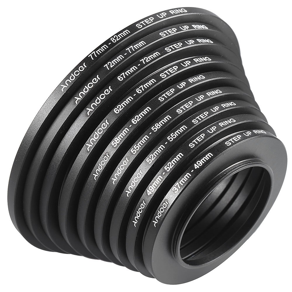 Foto 6 | Adaptador De Anillo De Filtro Andoer, 18 Piezas, Kit De Lentes De Cámara De Metal - Venta Internacional.