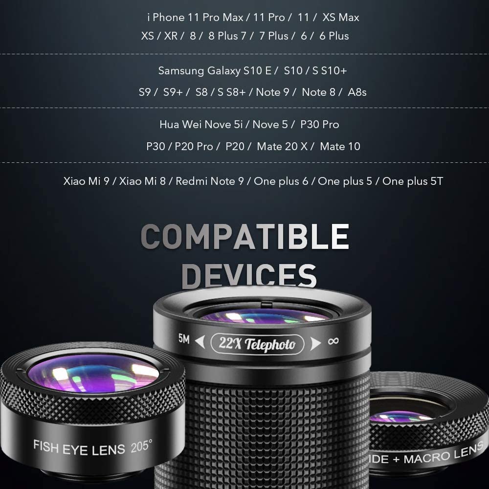 Foto 7 pulgar | Kit De Lentes Para Teléfono Apexel 6 En 1, Teleobjetivo Ojo De Pez, 22 Aumentos, Gran Angular - Venta Internacional.