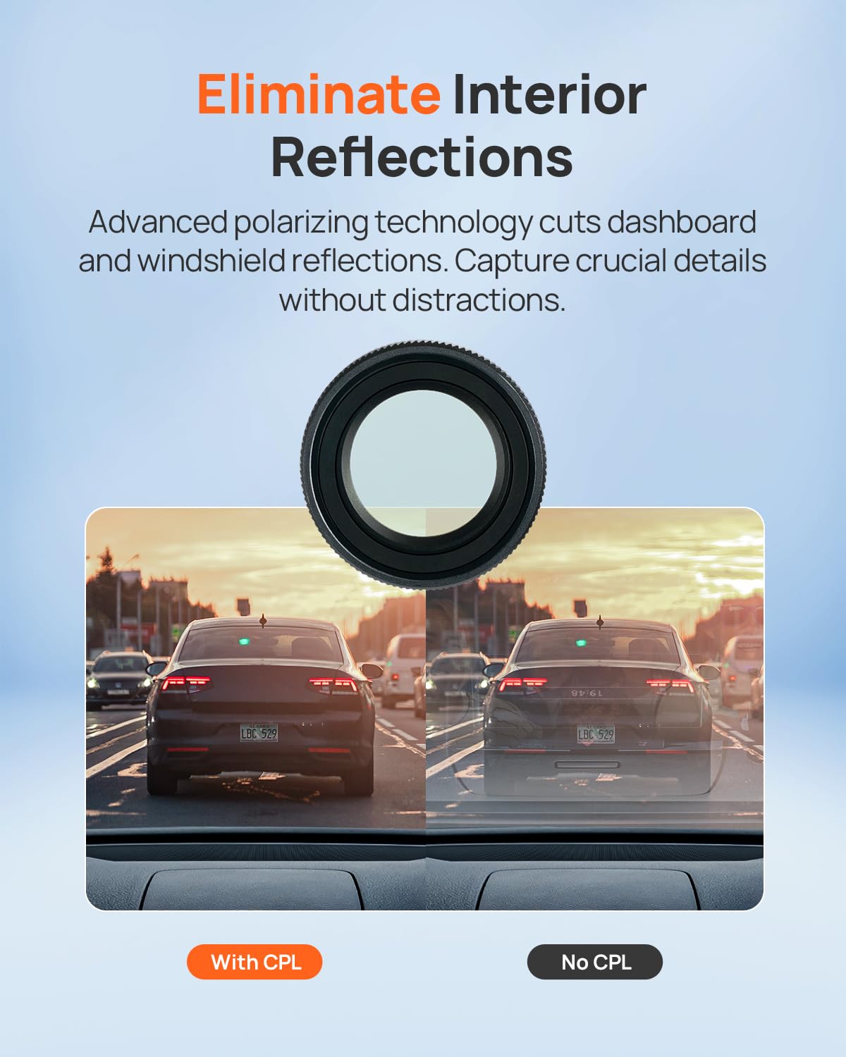 Foto 4 pulgar | Filtro Cpl 70mai Magnético Para Cámara De Salpicadero 4k Omni X800 - Venta Internacional.