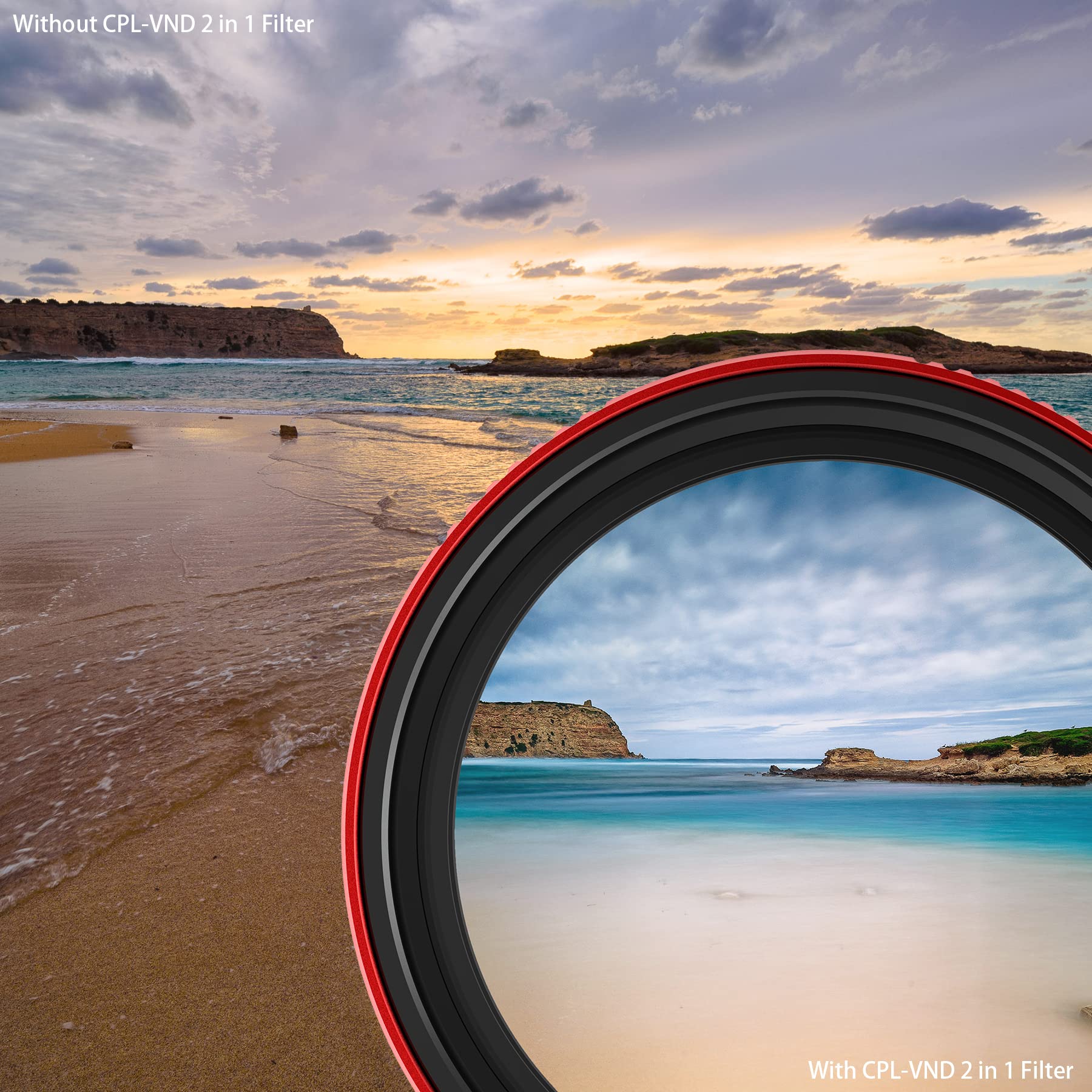 Foto 6 | Filtro Haida Combo Cpl/vnd Pro Ii De 77 Mm, Resistente Al Agua, 77 Mm - Venta Internacional.
