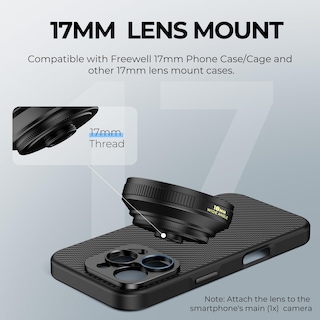 Foto 4 | Lente Gran Angular Freewell De 18 Mm Para Iphone Y Samsung - Venta Internacional.