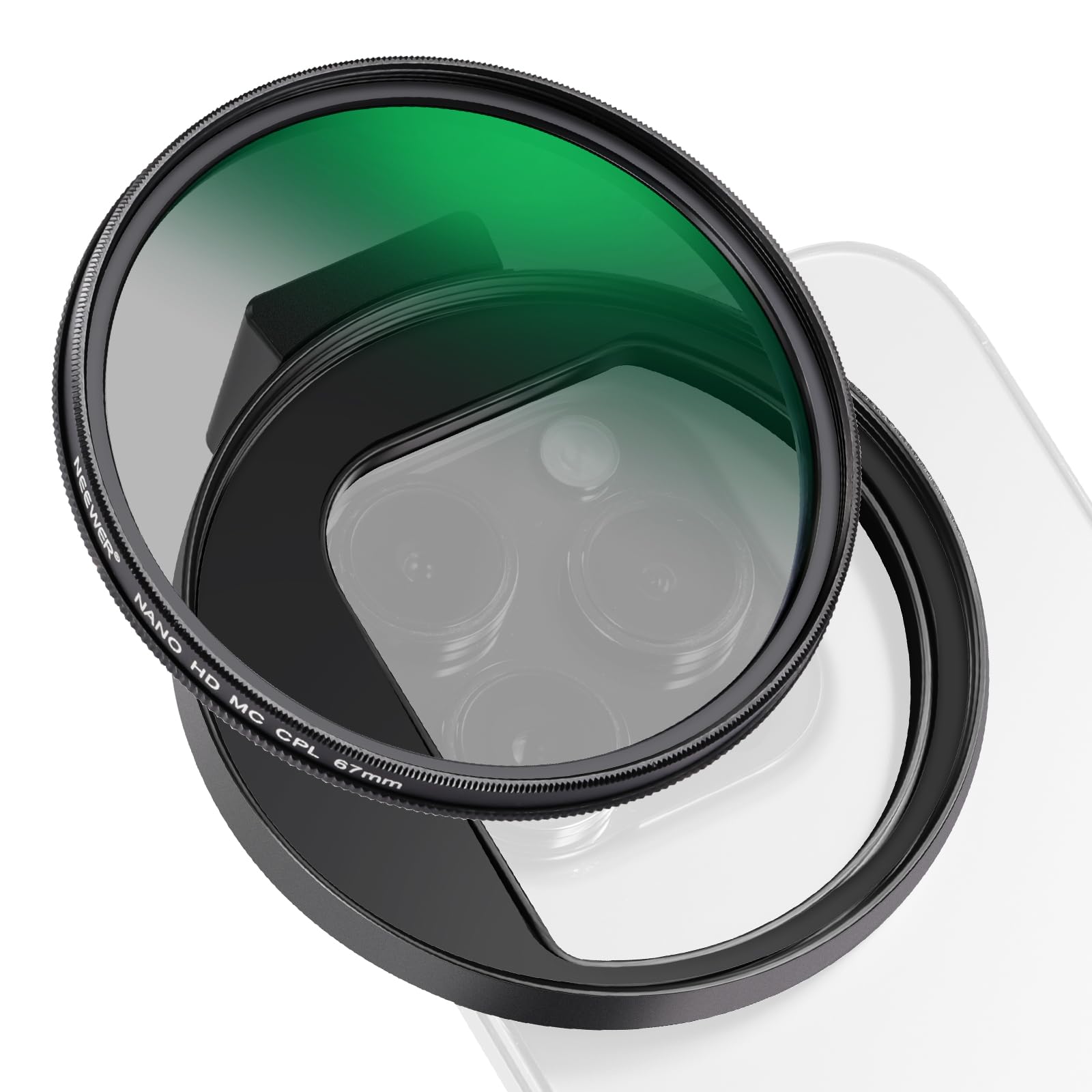 Foto 1 | Filtro Cpl Neewer Fl-27 Para Teléfono, Lente De Cámara De 67 Mm Con Clip - Venta Internacional.