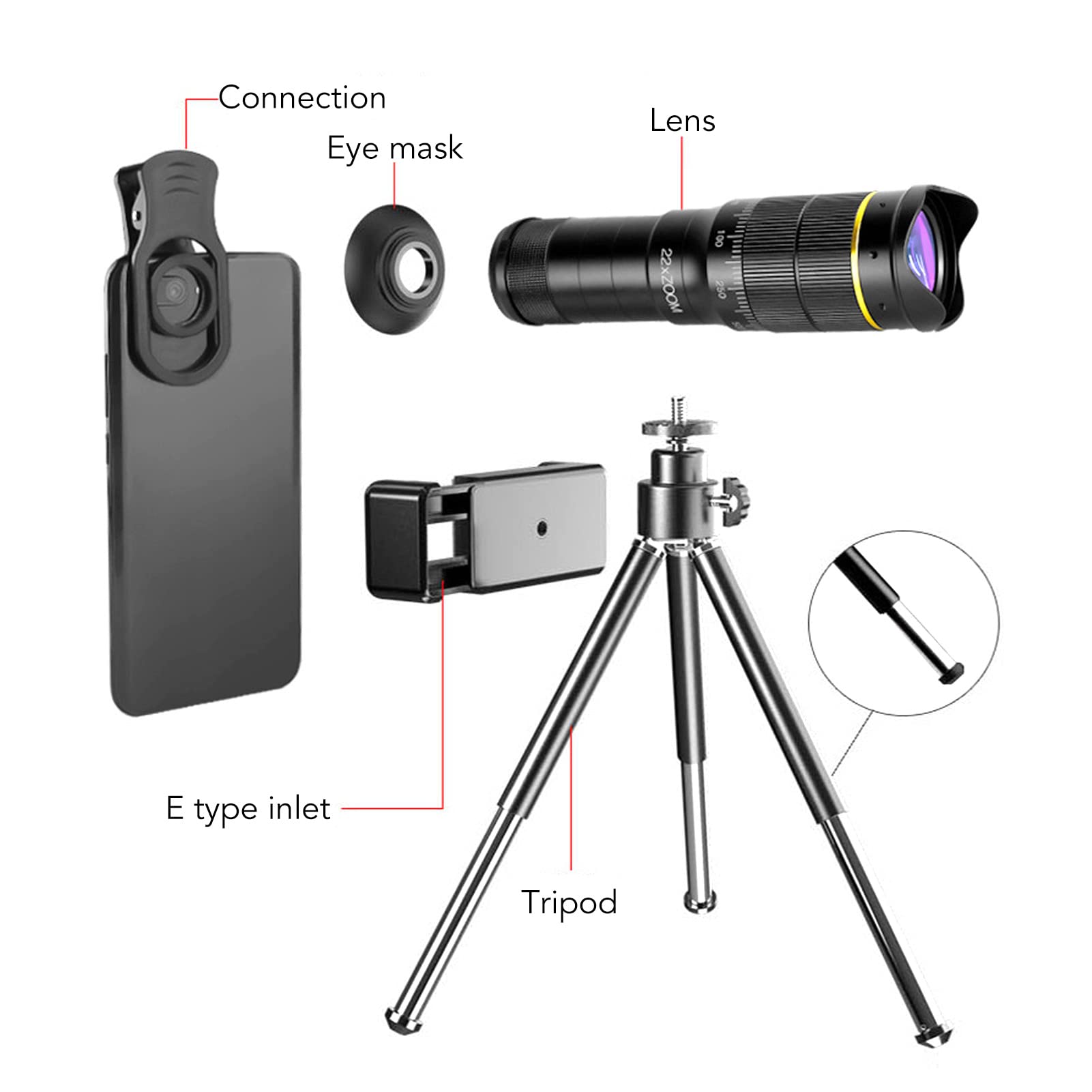 Foto 4 pulgar | Lente De Cámara De Teléfono Celular Serounder Con Aumento 32x - Venta Internacional.