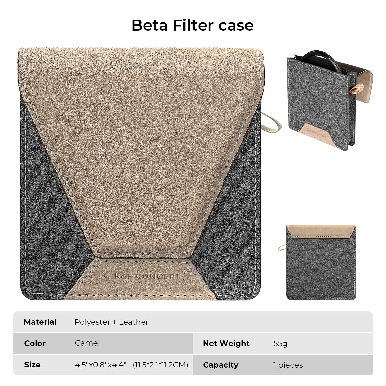 Foto 7 | Funda De Filtro De Lentes K&f Concept De 4 Bolsillos Para Filtros Cuadrados - Venta Internacional.