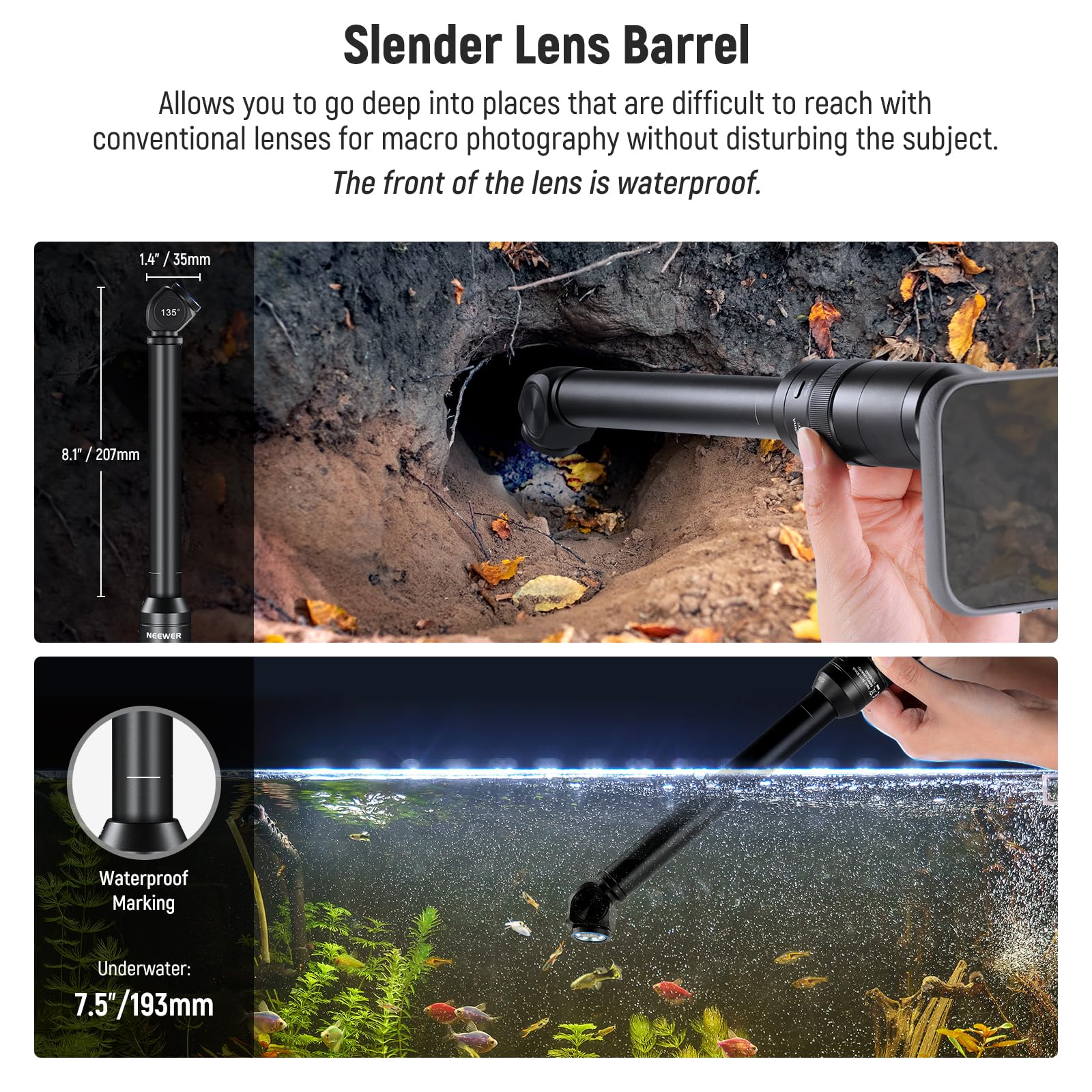 Foto 2 | Lente Macro Probe Neewer Ls-51 Con Aumento De 2x Para Dispositivos Móviles - Venta Internacional.
