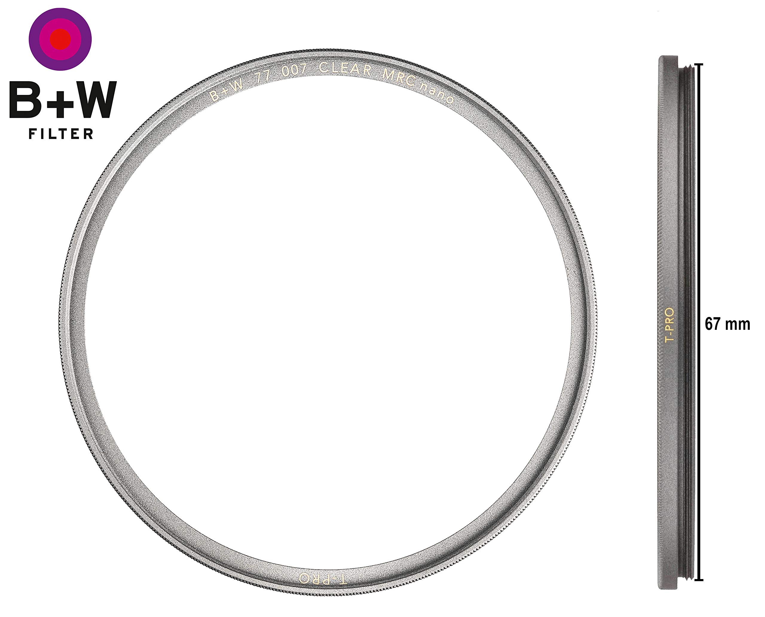 Foto 3 | Filtro De Protección B+w Clear Para Lente De Cámara 67 Mm T-pro 007 - Venta Internacional.