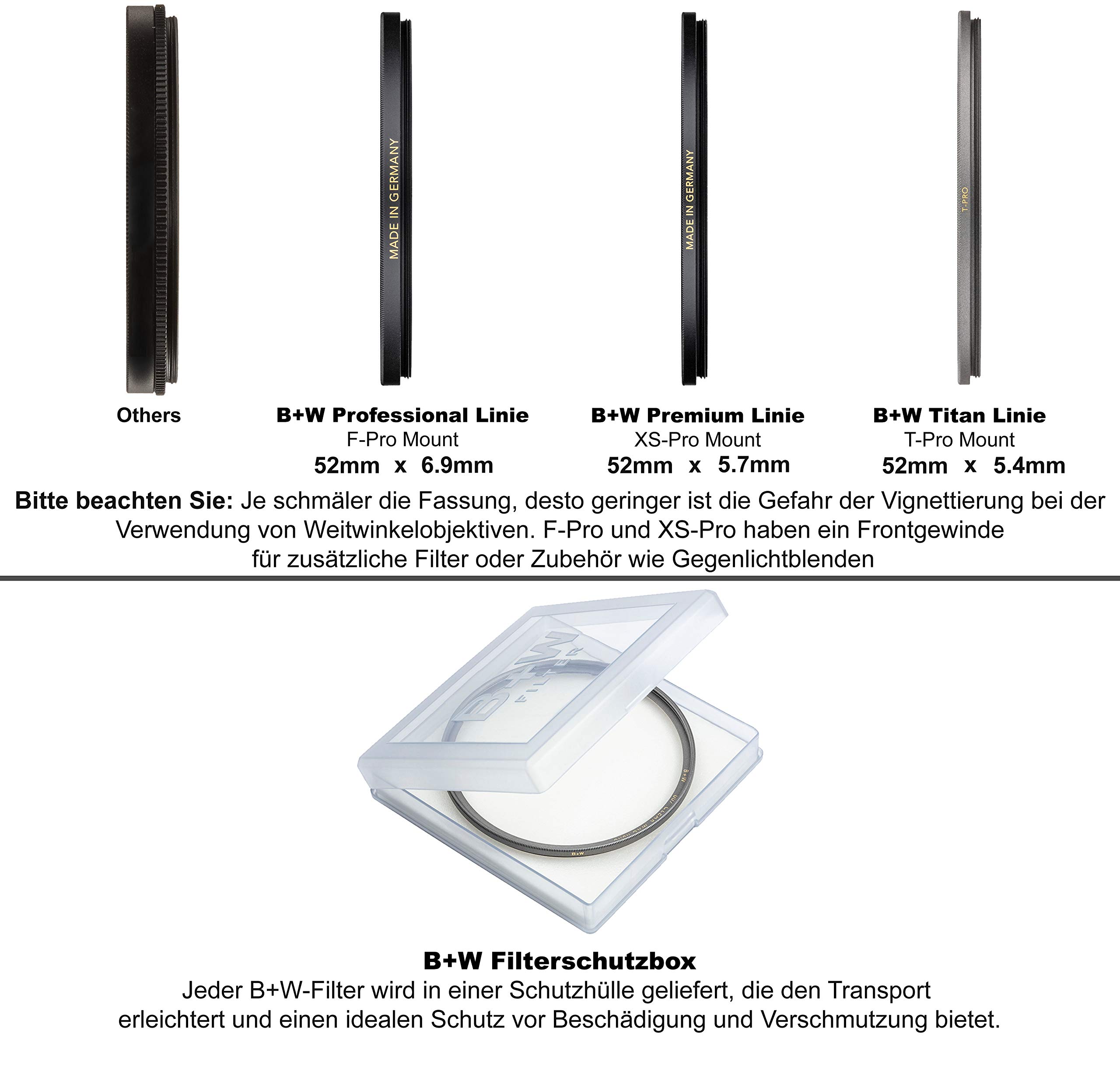 Foto 7 | Filtro De Protección B+w Clear Para Lente De Cámara 52mm T-pro 007 - Venta Internacional.