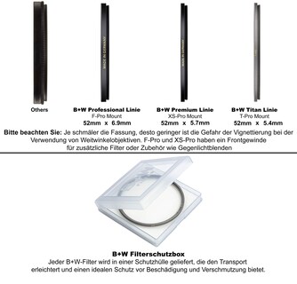 Foto 7 | Filtro De Protección B+w Clear Para Lente De Cámara 52mm T-pro 007 - Venta Internacional.