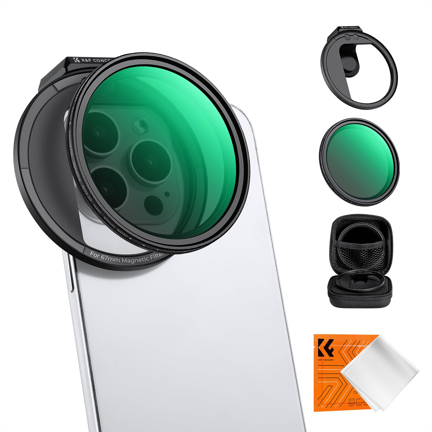 Foto 2 pulgar | Kit De Filtros De Lente De Teléfono Nd2-32 Con Clip Magnético Variable De 67 Mm - Venta Internacional.