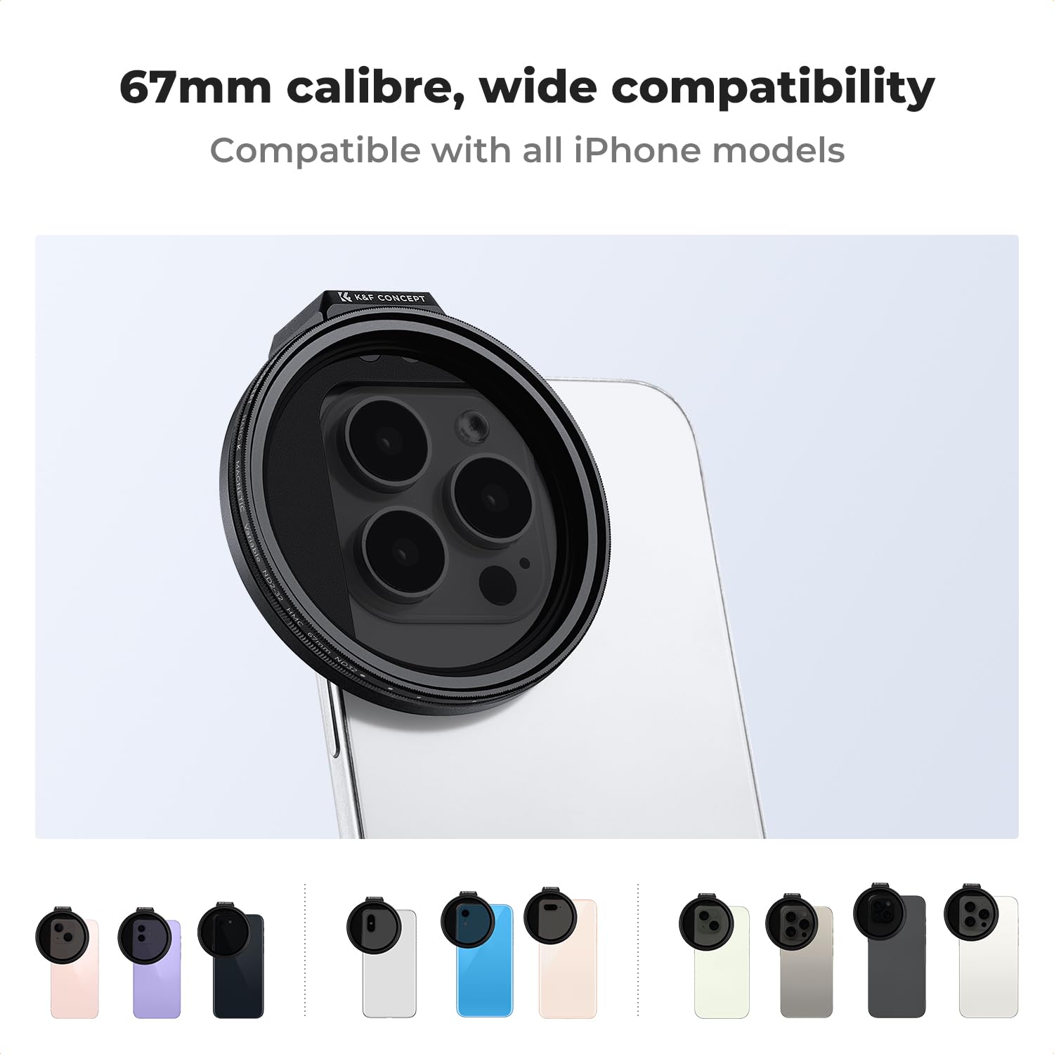 Foto 5 | Kit De Filtros De Lente De Teléfono Nd2-32 Con Clip Magnético Variable De 67 Mm - Venta Internacional.
