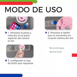 Foto 5 | Mini Aro De Luz Led Para Celular con 3 Niveles de Brillo