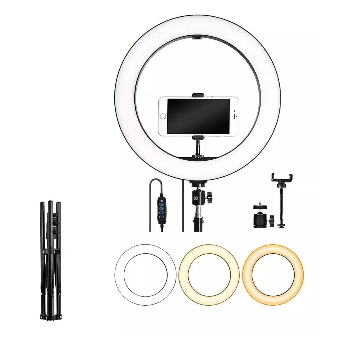 Foto 2 | Lampara Aro De Luz Led De 10 Pulgadas Con Tripie Portátil No Incluye Celular Eo Safe Imports Esi-4516-1 Negro