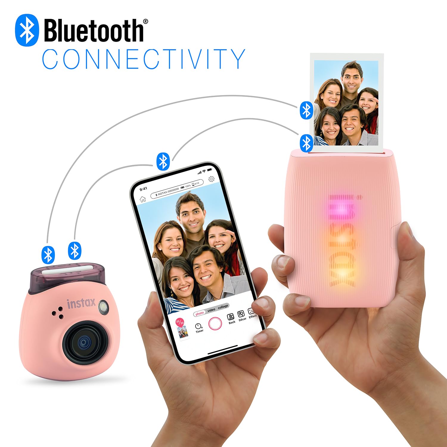 Foto 5 pulgar | Cámara + Impresora Fujifilm Instax Pal Digital Rosa - Venta Internacional.