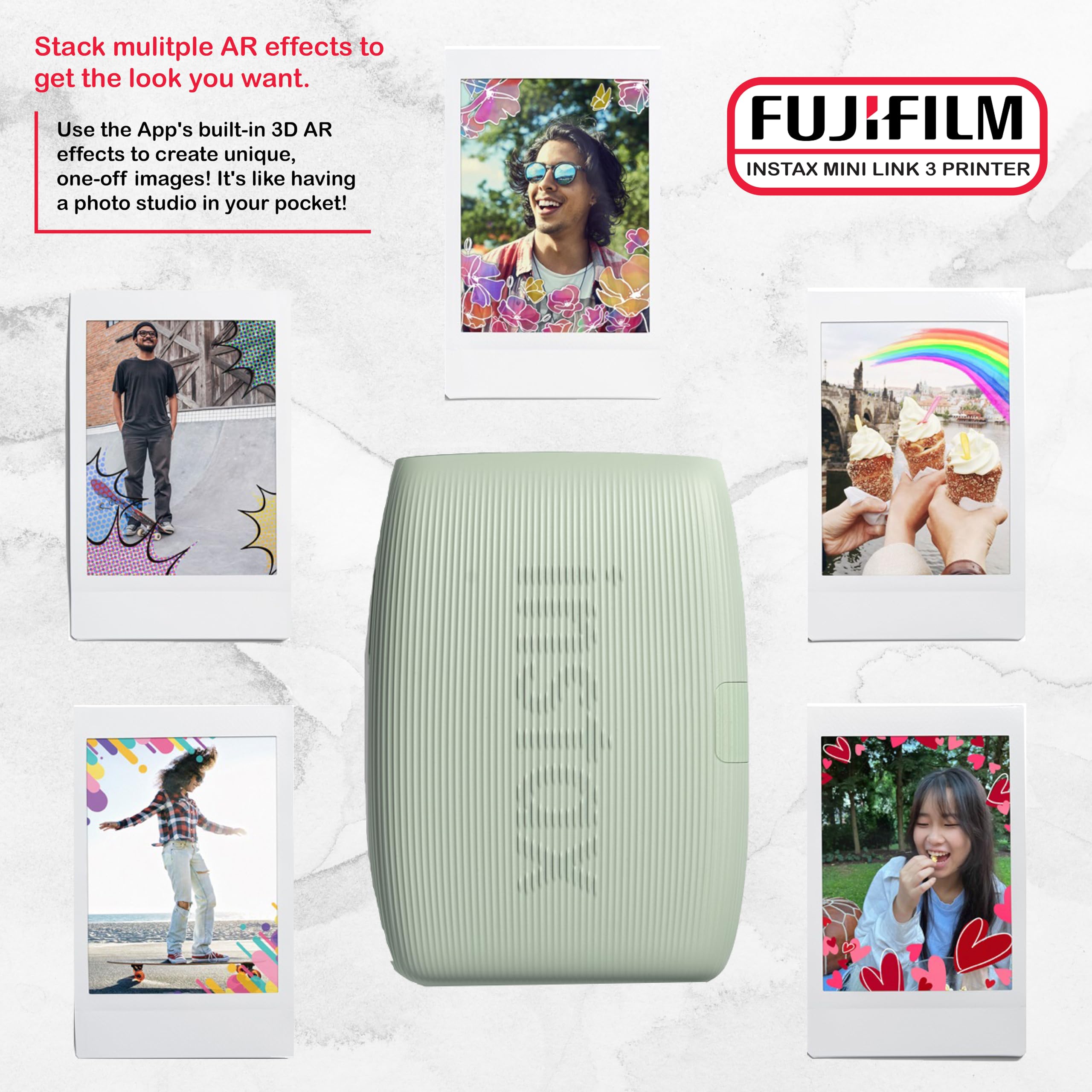 Foto 4 | Impresora Para Smartphone Fujifilm Instax Mini Link 3 Bundle, Color Verde - Venta Internacional.