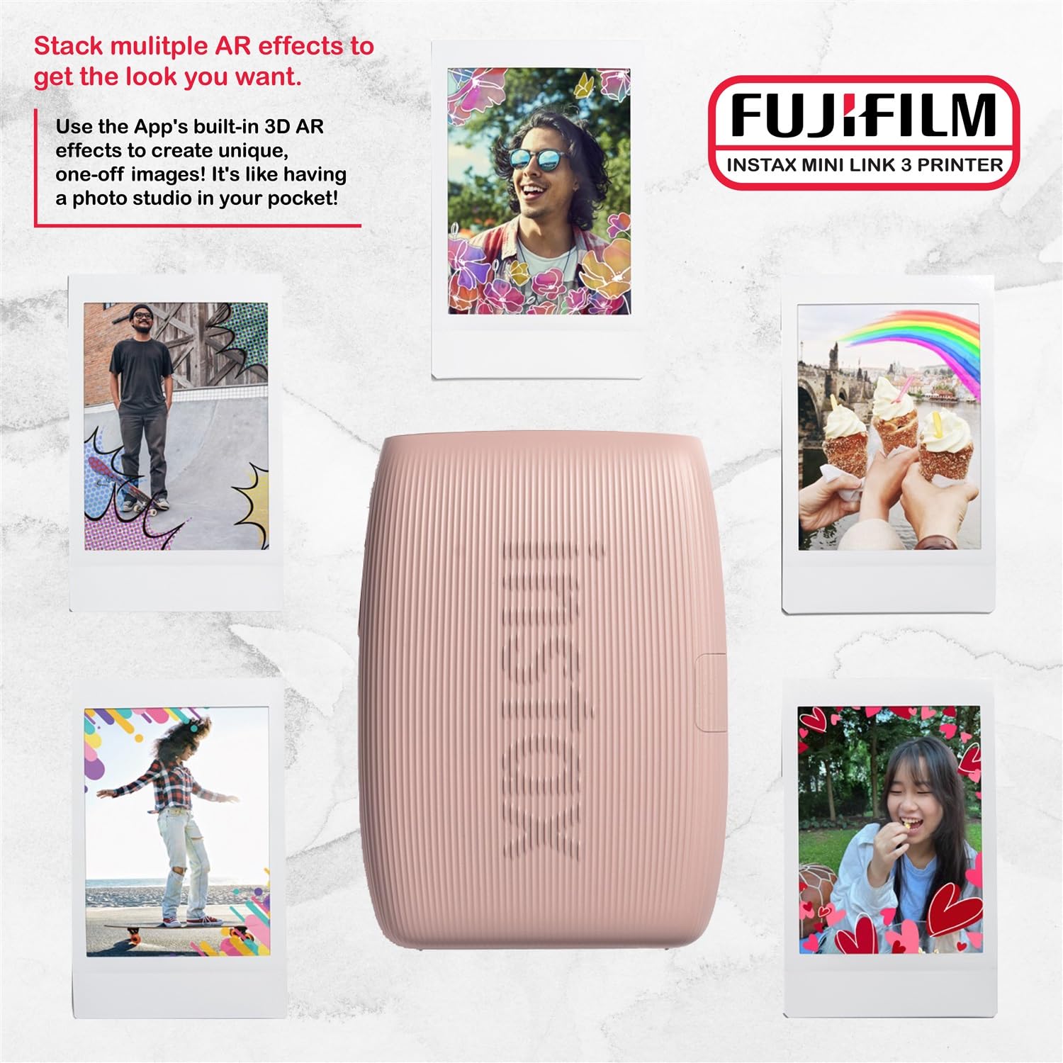 Foto 5 pulgar | Impresora Para Smartphone Fujifilm Instax Mini Link 3 Con Película Y Marco - Venta Internacional.