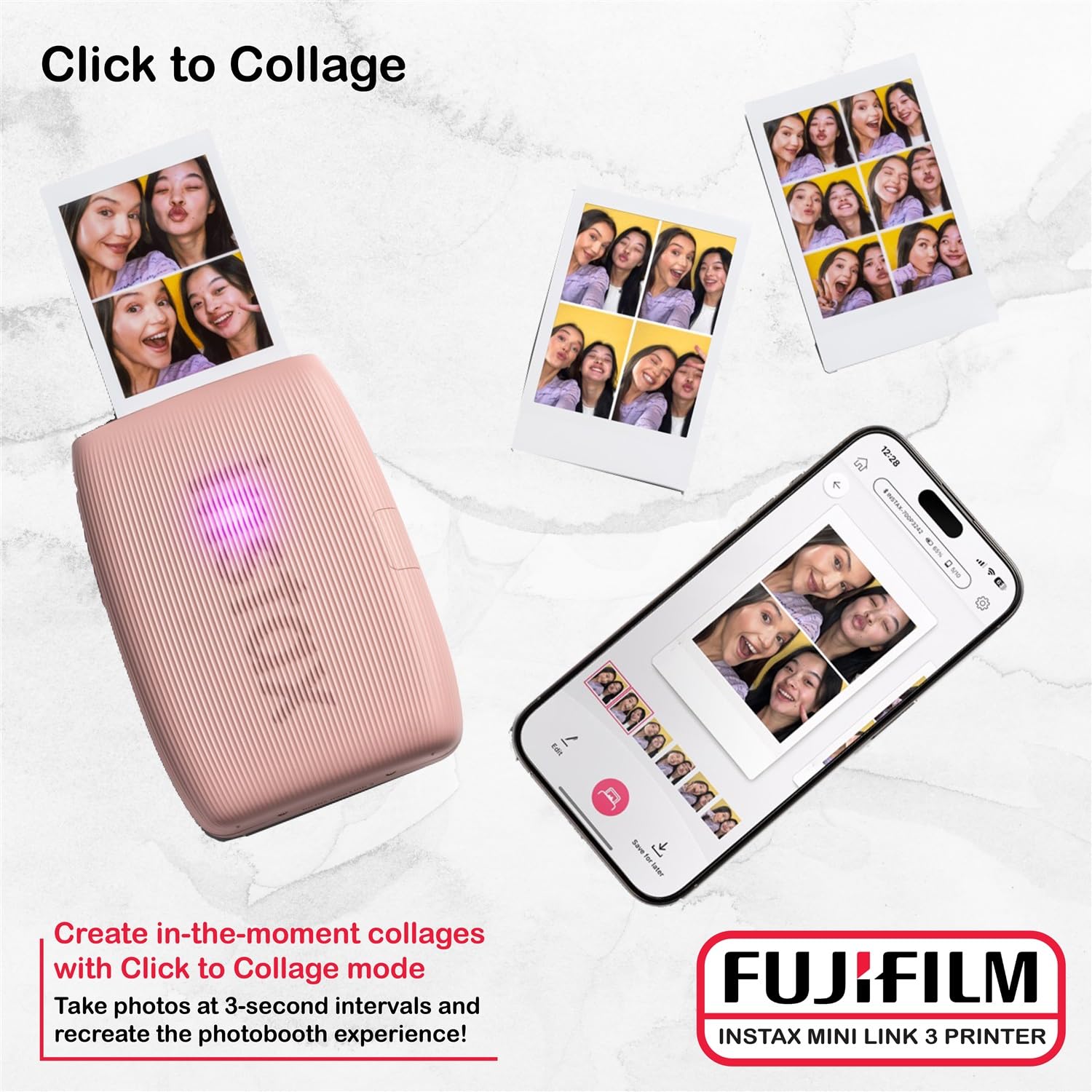 Foto 7 pulgar | Impresora Para Smartphone Fujifilm Instax Mini Link 3 Con Película Y Marco - Venta Internacional.
