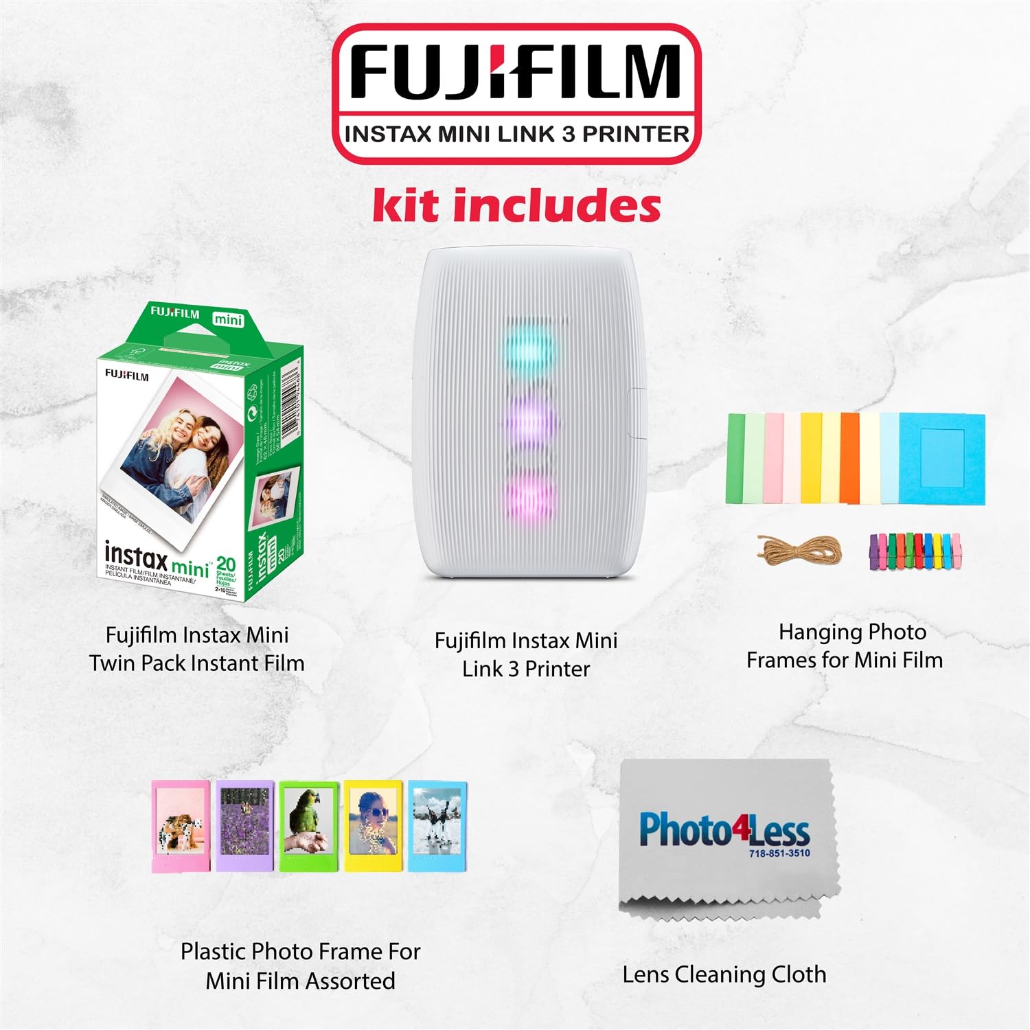 Foto 2 | Impresora para Smartphone Fujifilm Instax Mini Link 3 Clay- Venta Internacional