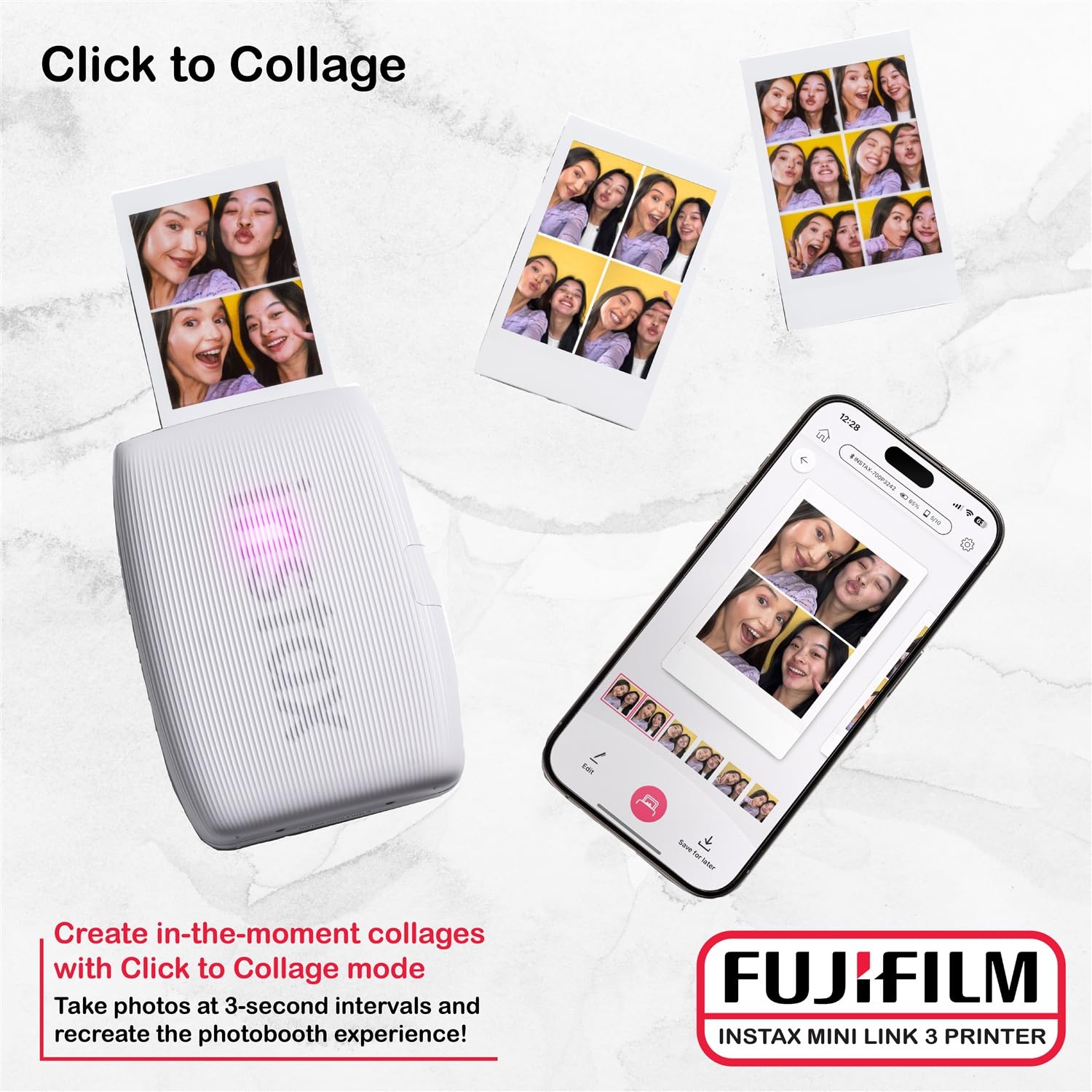 Foto 5 pulgar | Impresora para Smartphone Fujifilm Instax Mini Link 3 Clay- Venta Internacional