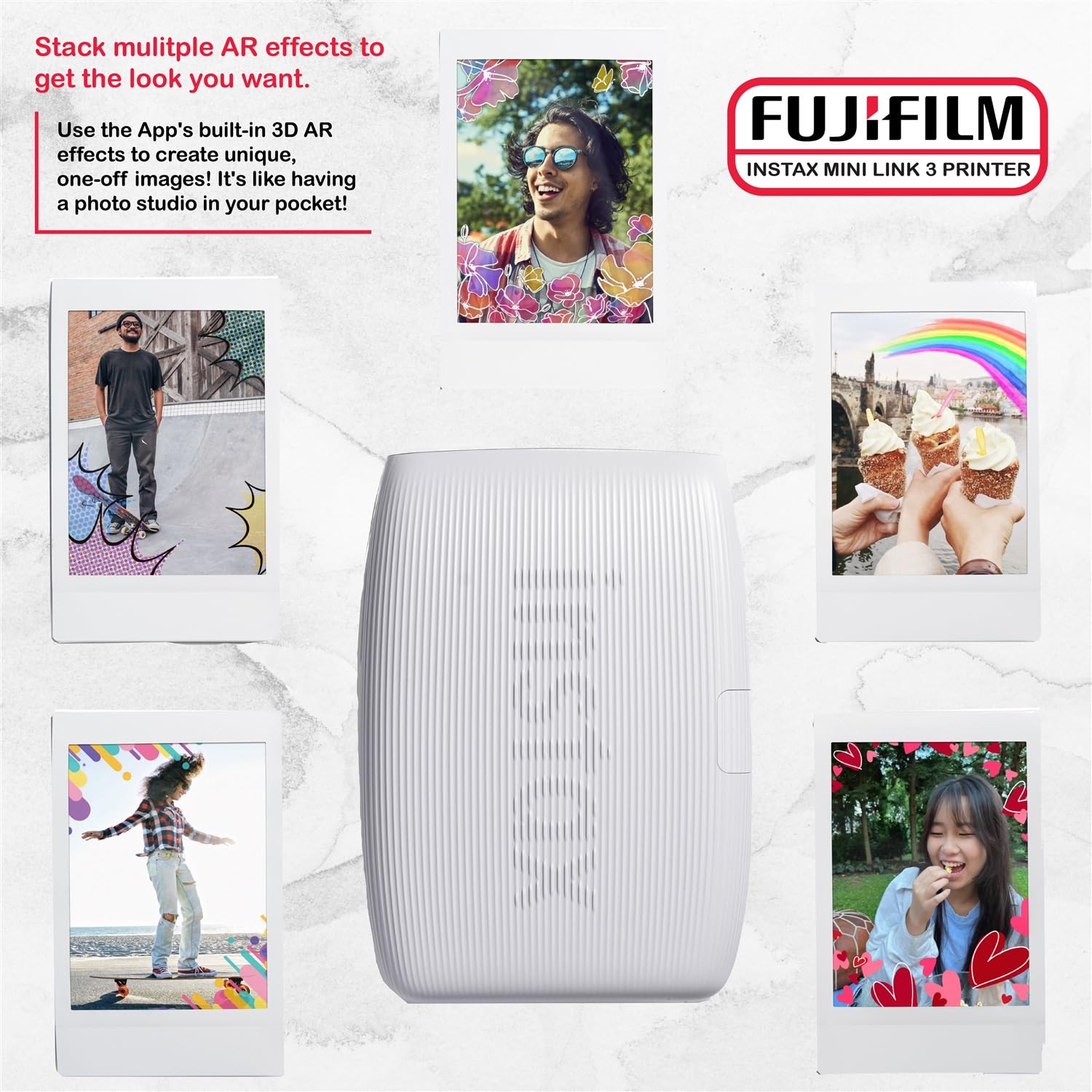 Foto 6 | Impresora para Smartphone Fujifilm Instax Mini Link 3 Clay- Venta Internacional