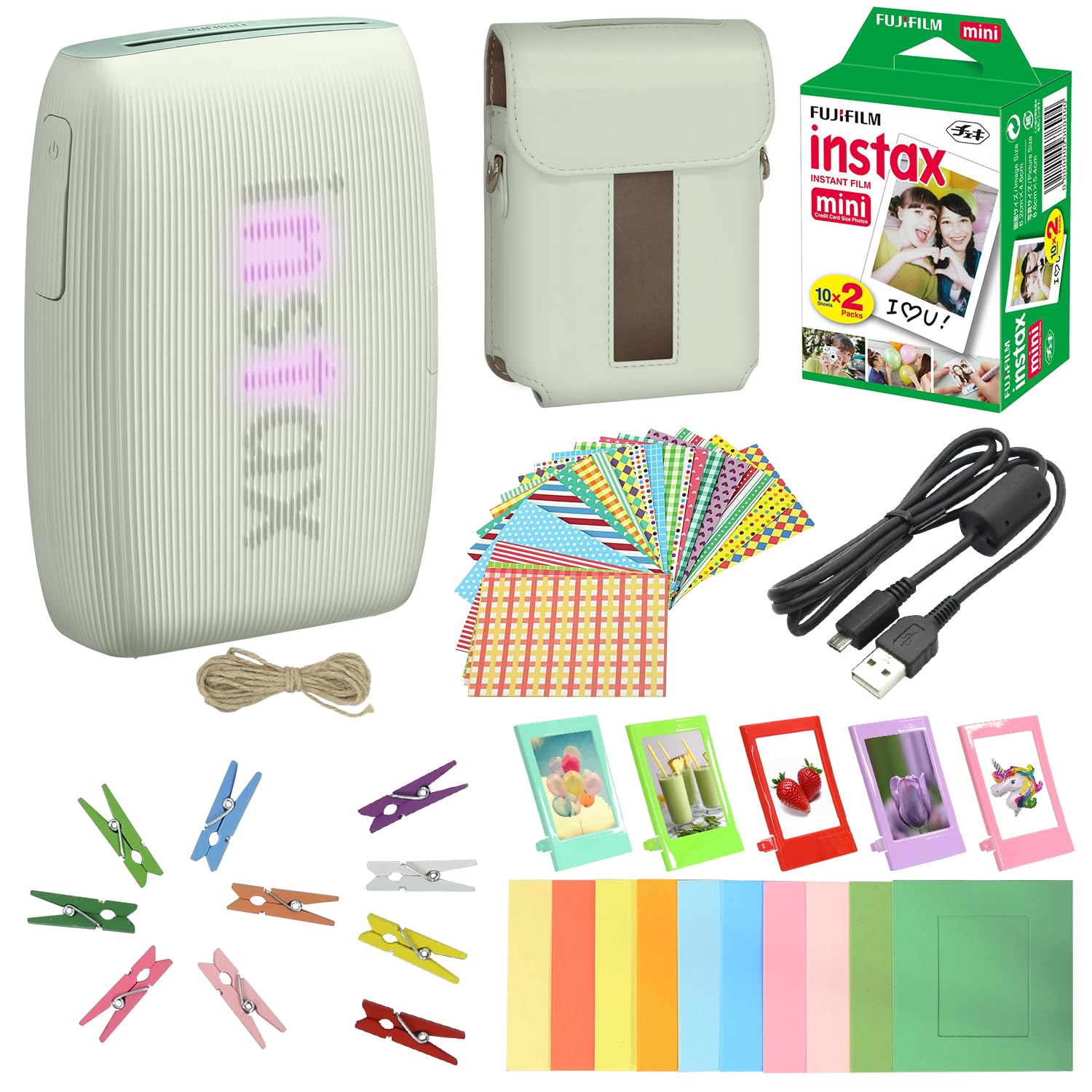 Foto 1 | Paquete De Impresora Fujifilm Instax Mini Link 3 Para Smartphone, Color Blanco - Venta Internacional.