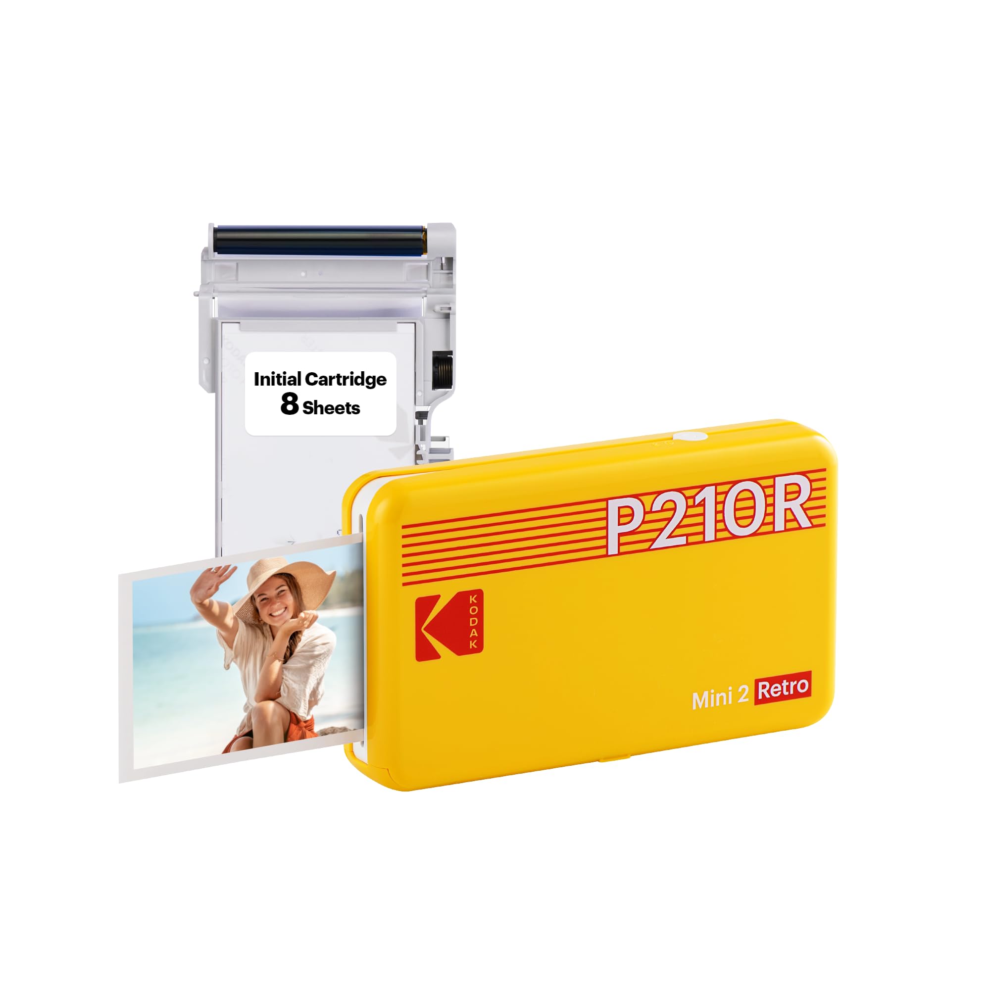 Foto 2 pulgar | Impresora Fotográfica Portátil Kodak Mini 2 Retro 4pass Amarilla - Venta Internacional.