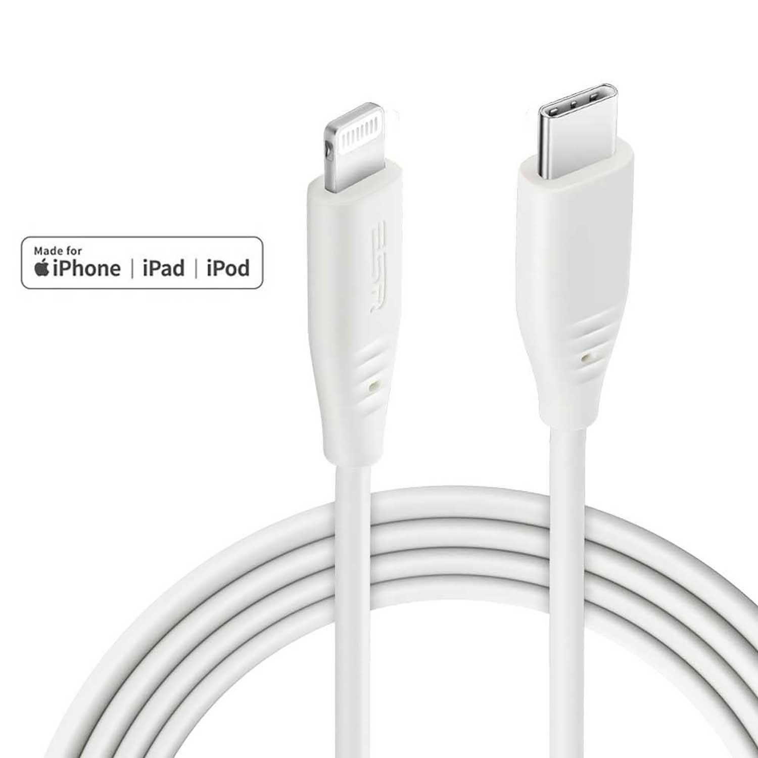 Foto 3 pulgar | Cable Datos Esr Usb-c a Ligthning ESR color Blanco Pd Power Delivery de 1 m para iPhone e iPad