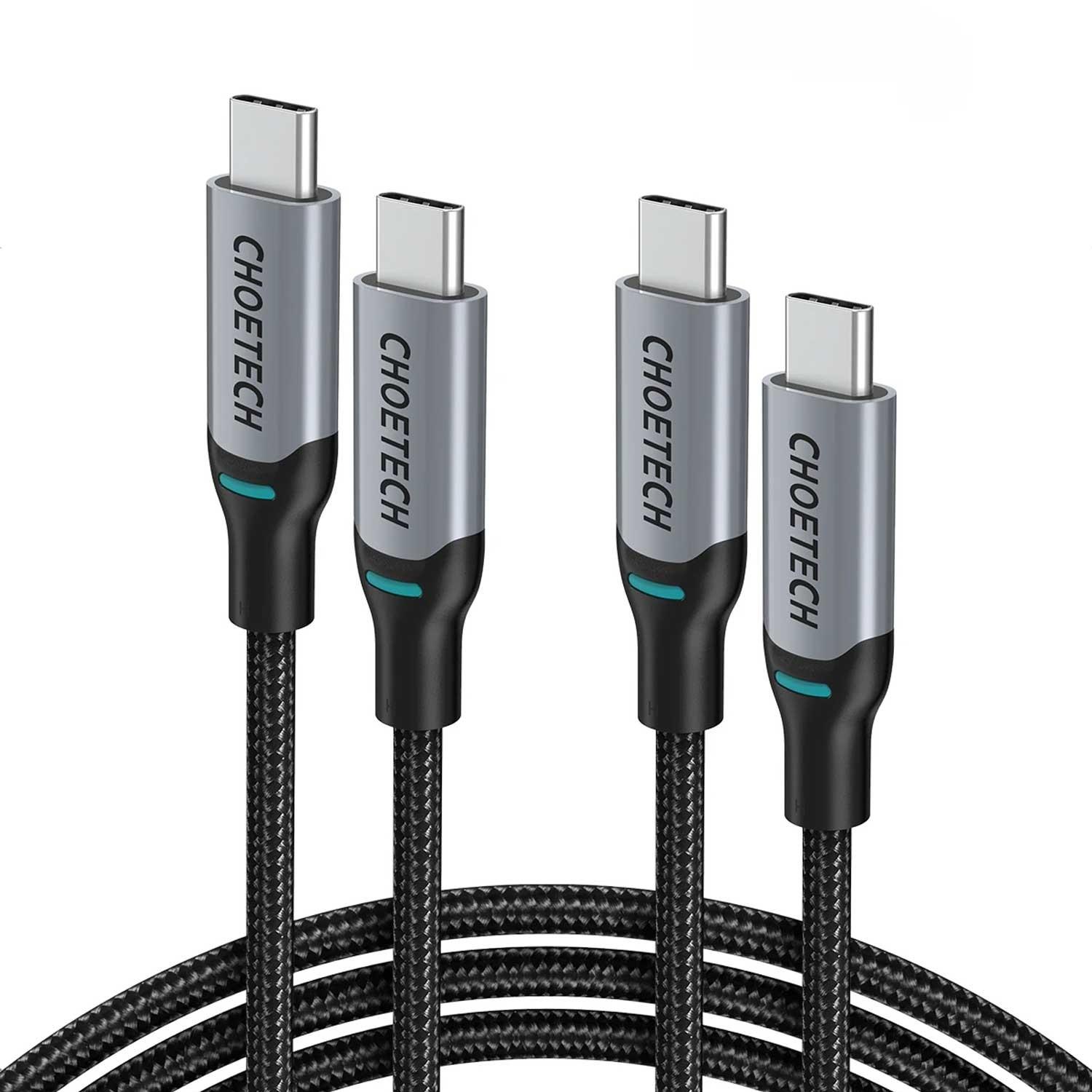 Foto 2 pulgar | Cable Datos 2 X Choetech Reforzado Usb-c a Usb-c 1.8m 100w Universal  de 2 pz