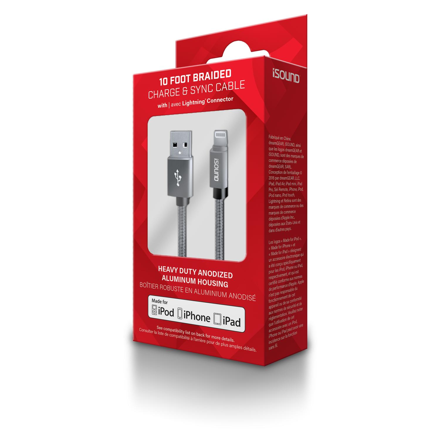 Foto 3 pulgar | Cable Lightning A Usb-a Sync y Charge iSound de 3m Plateado