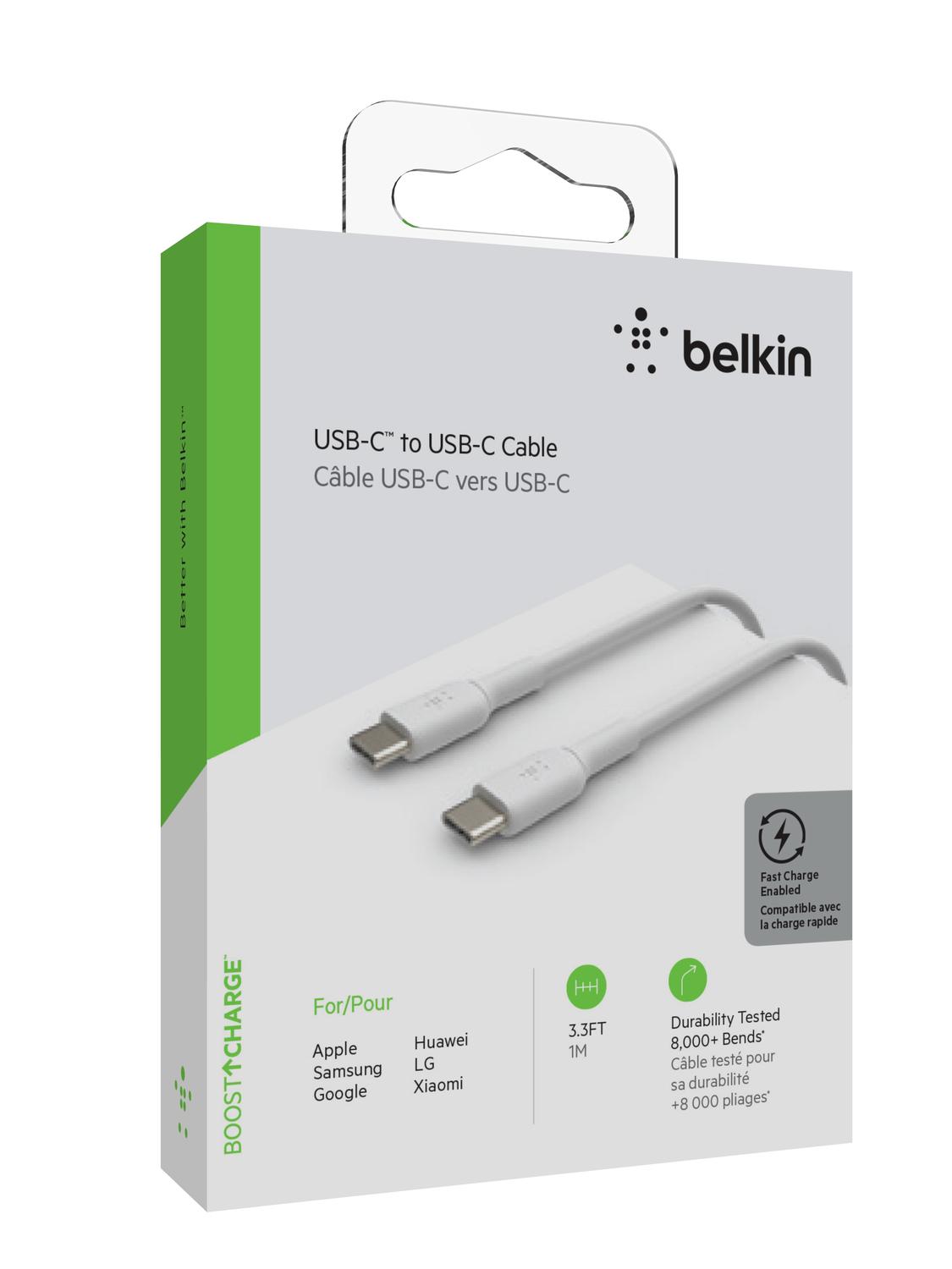 Foto 2 pulgar | Cable Usb-c a Usb-c Belkin de 1m color Blanco