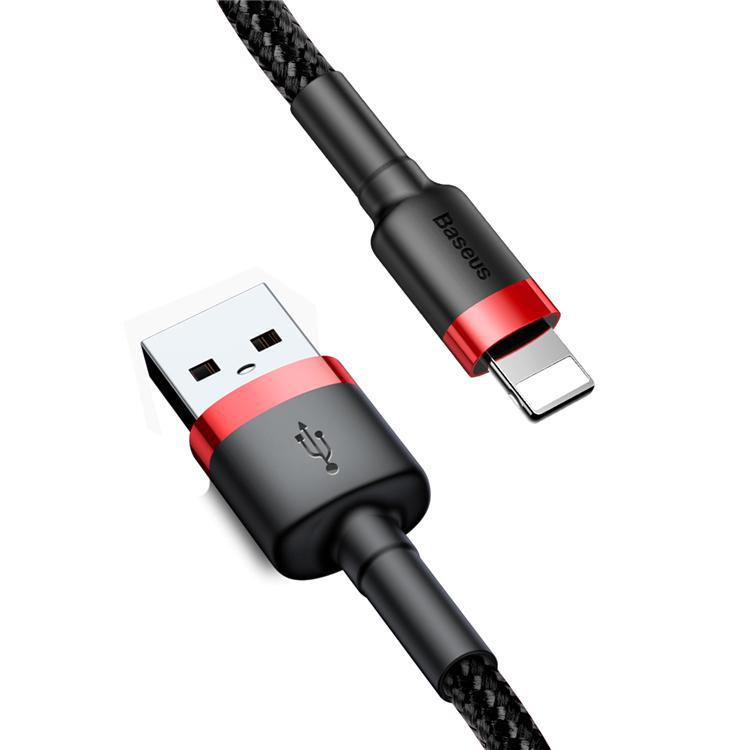 Cable Lightning Gaming Baseus color Negro de Carga Rápida de 1.8 m