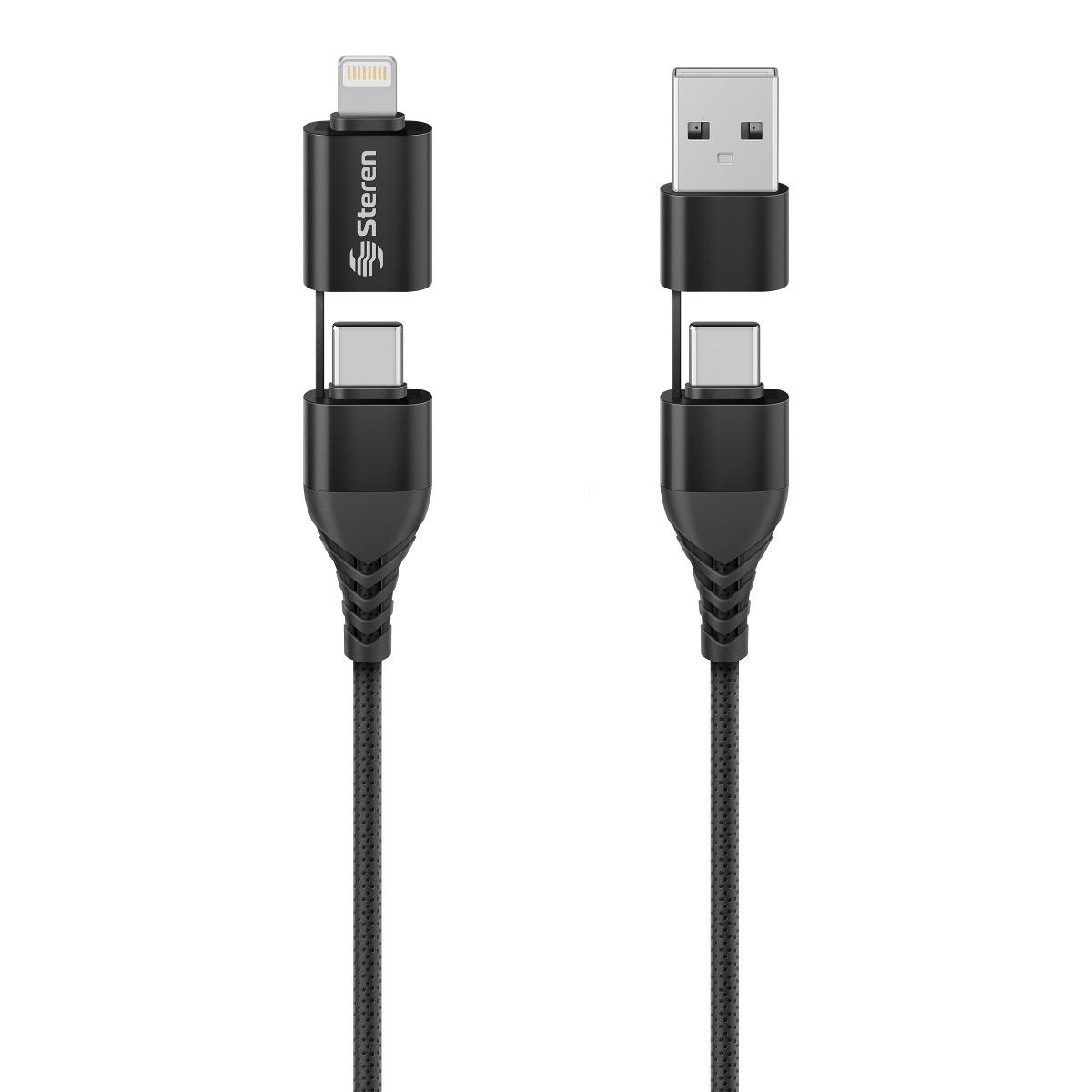 Foto 2 pulgar | Cable 4 en 1 USB/USB C A Lightning/USB C de 1 M