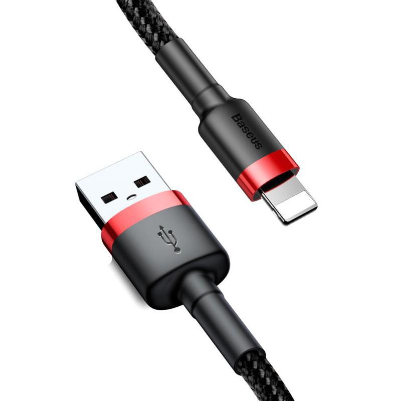 Foto 1 | Cable Lightning Reforzado Baseus color Negro de Carga Rápida para Uso Rudo Mide 2 m