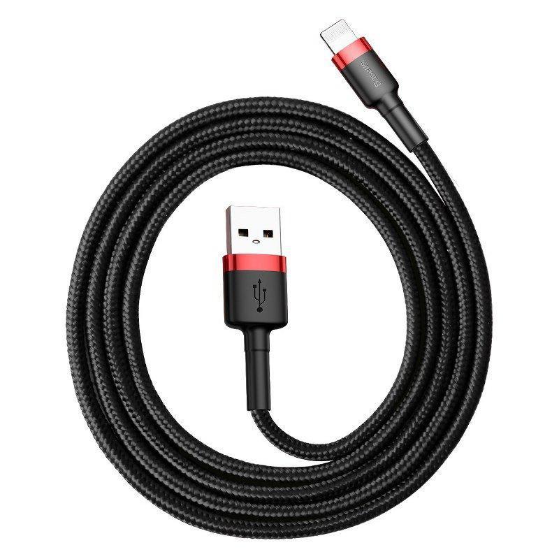 Foto 2 | Cable Lightning Reforzado Baseus color Negro de Carga Rápida para Uso Rudo Mide 2 m