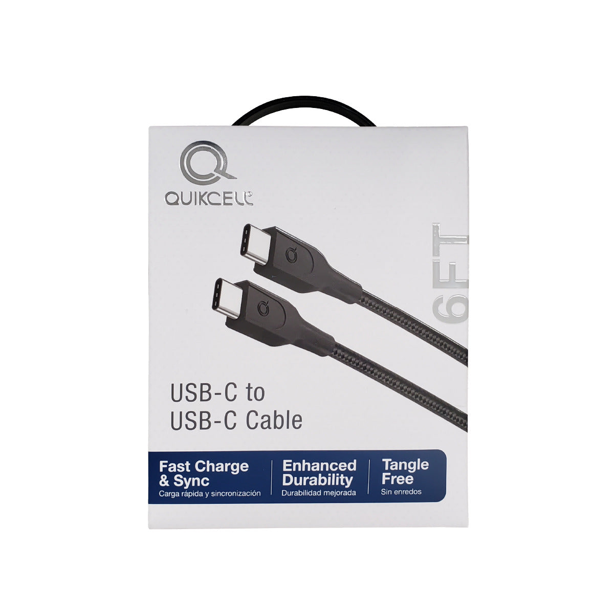 Foto 3 pulgar | Cable de Carga Quickcell Tipo C a Tipo C 1 metro