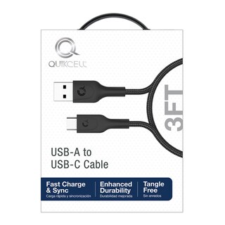 Foto 1 | Cable Tipo USB A - Tipo C Quikcell 1 Metro