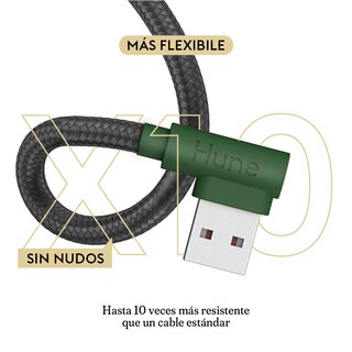 Foto 3 | Cable Tipo C Hune Hiedra color Verde Sustentable Carga Rápida y Datos