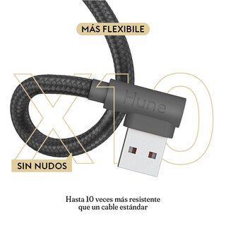 Foto 2 | Cable Lightning Hune Hiedra color Gris Sustentable 90 Grados Compatible con iPhone