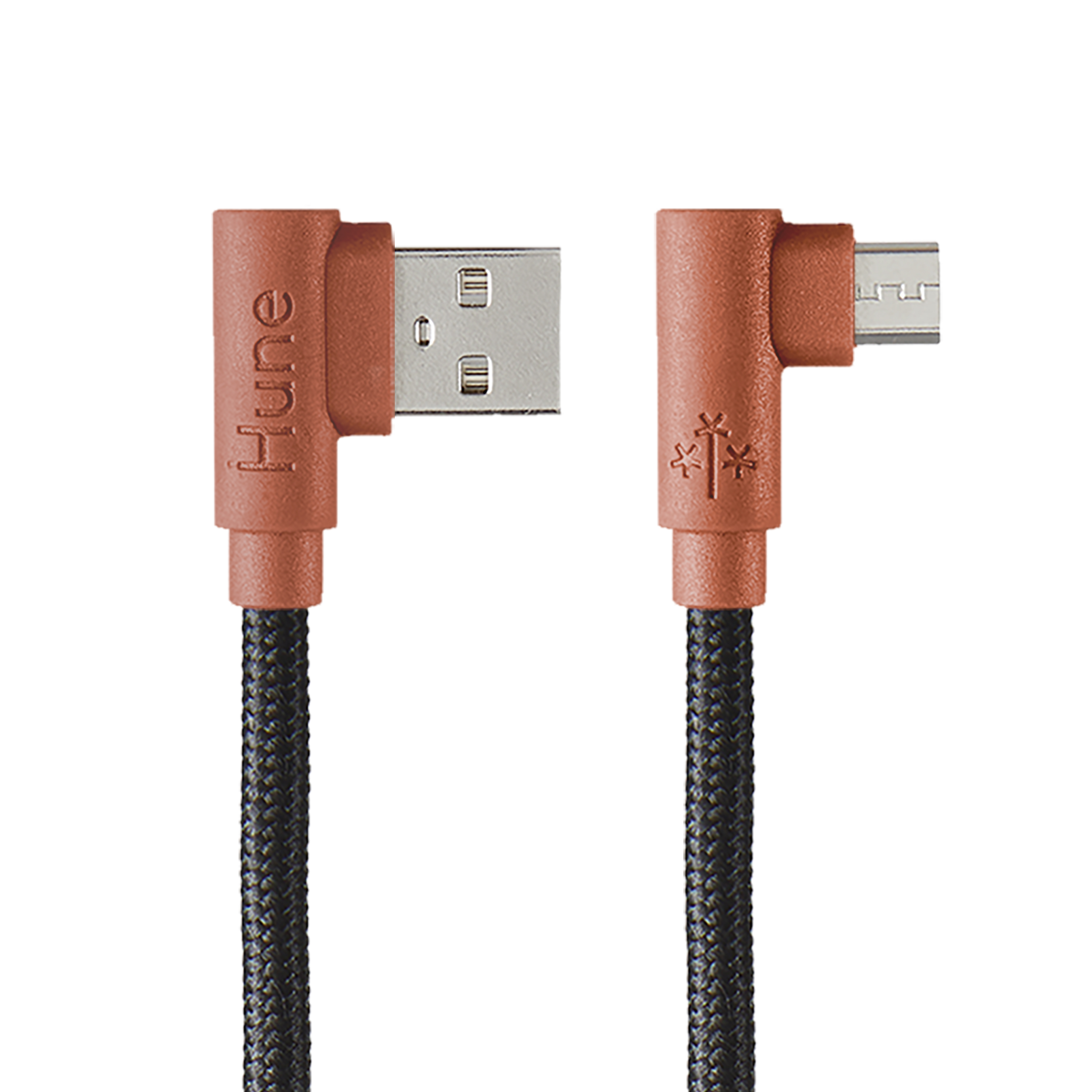 Cable Micro Usb Hune Hiedra color Marrón Sustentable Carga Rápida y Datos