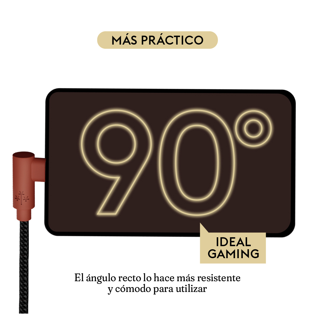 Foto 4 pulgar | Cable Micro Usb Hune Hiedra color Marrón Sustentable Carga Rápida y Datos