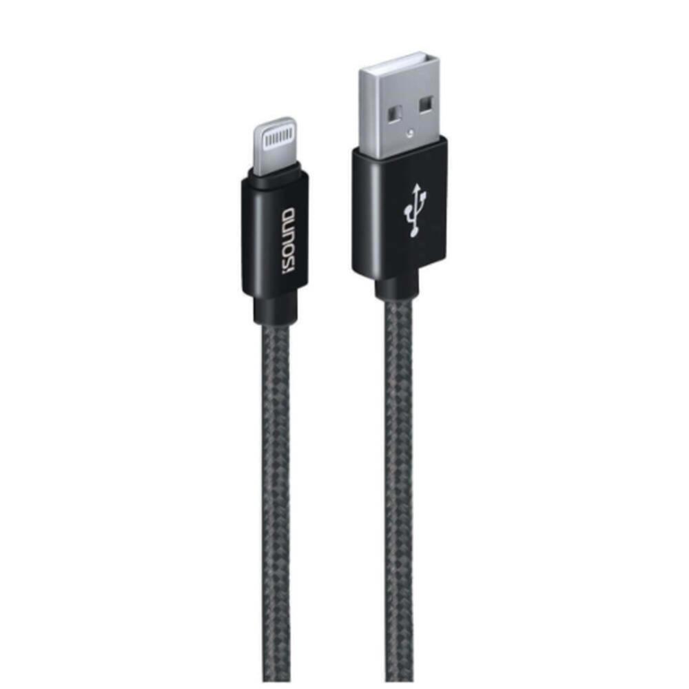 Foto 2 pulgar | Cable Lightning A Usb De 3m Modelo Sync & Charge - iSound color Negro