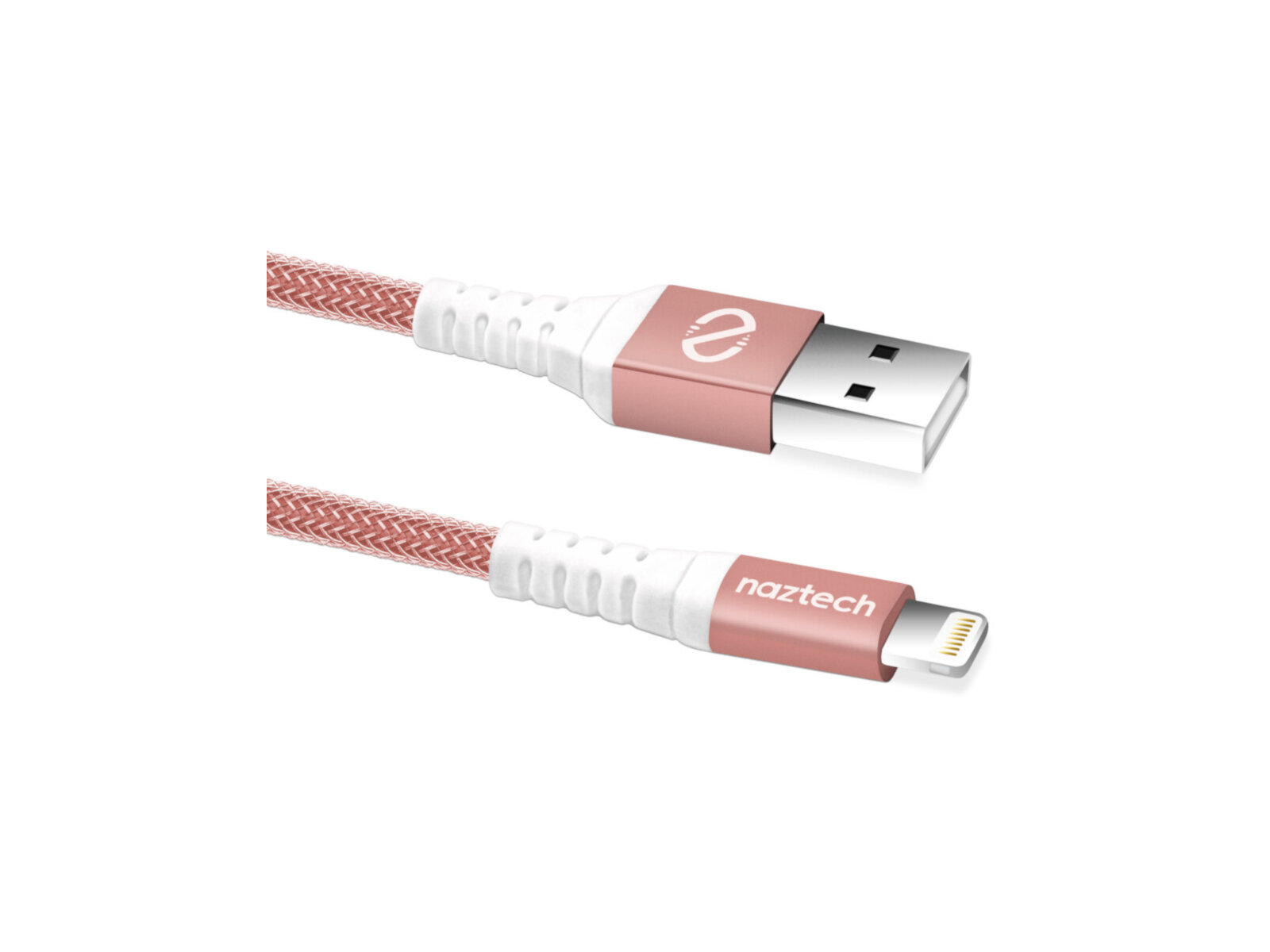 Foto 2 pulgar | Cable Lightning Naztech color Oro Rosa de 1.2 m